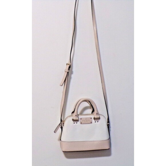 Kate Spade New York Staci Colorblock Dome Crossbody Bag Warm Beige & Cream - Picture 1 of 6